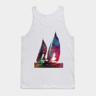 Sailing sport art #sailing Tank Top